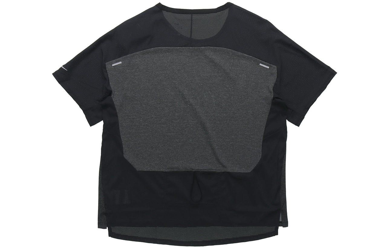 Nike Ultra Run Division TrainingSport Fast-Dry Breathable Fabric Short Sleeve T-Shirt Men's Black DA1299-010