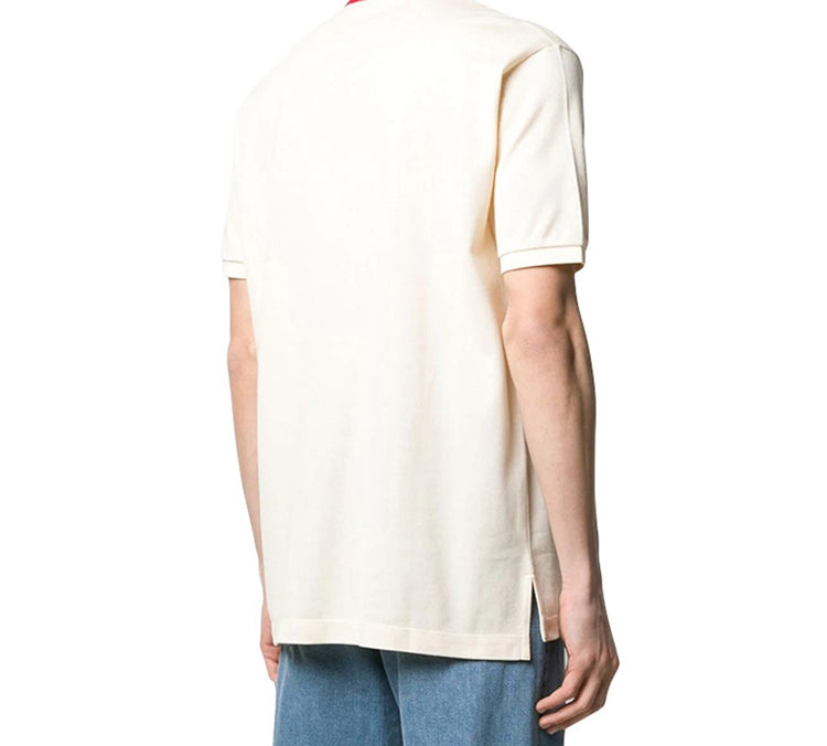 Gucci Alphabet Embroidered Short Sleeve polo Creamy White 598958-XJB0W-9831