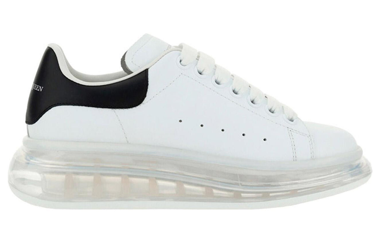 (WMNS) Alexander McQueen Oversized Transparent Sole Sneaker 'White Black' 611698WHX989061