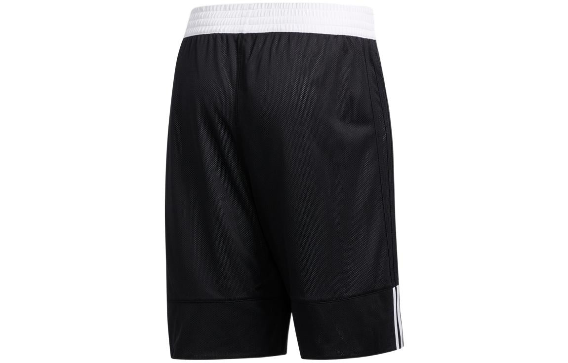 Men's adidas Reversible Contrasting Colors Basketball Training Sports Shorts Black DX6386