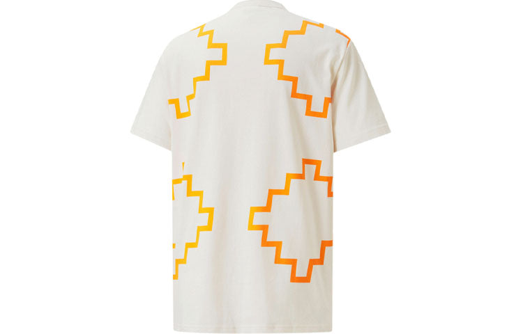 Men's PUMA x PRONOUNCE Elevated Tee Crossover Geometry Pattern Athleisure Casual Sports Short Sleeve Creamy White 532145-93
