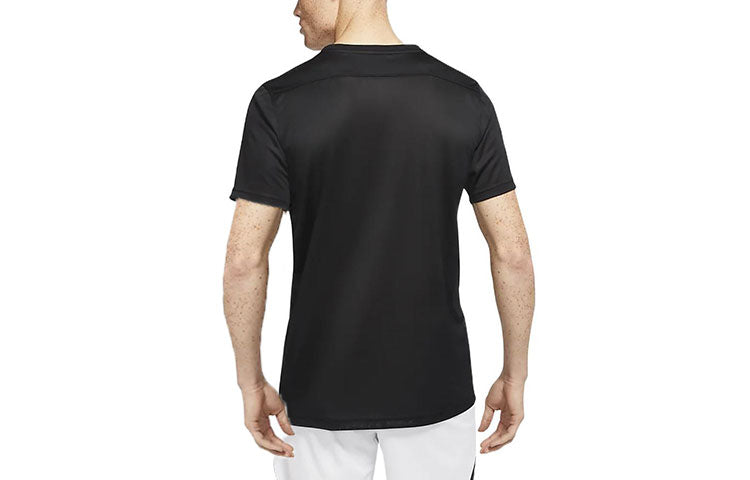 Men's Nike Dri-FIT Logo Printing Round Neck Pullover Short Sleeve Us Edition Black T-Shirt BV6708-010