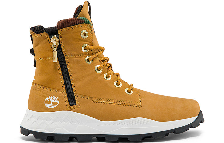 Timberland Brooklyn Side Zip Sneaker Wide Fit Boot 'Wheat Nubuck with Camouflage' A2JRZW