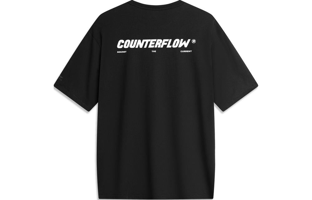Li-Ning Counterflow Graphic T-shirt 'Black' ATSU617-2