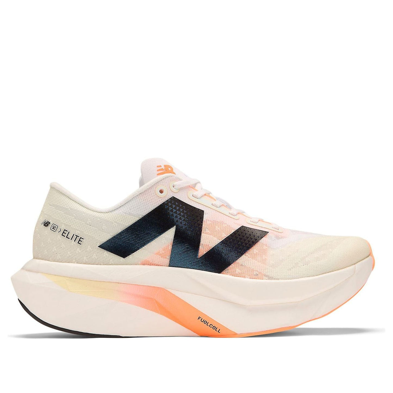 (WMNS) New Balance FuelCell SuperComp Elite v4 'White Angora Hot Mango' WRCELCW4
