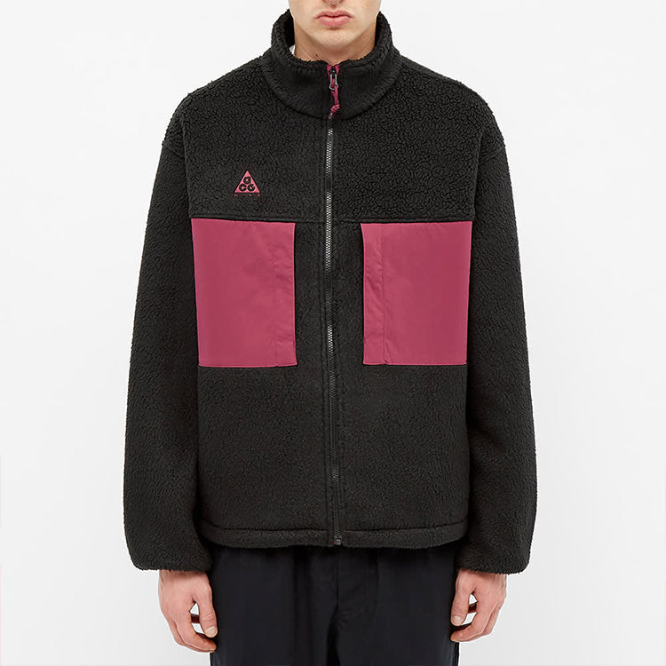 Nike ACG Colorblock Athleisure Casual Sports Stay Warm Fleece Stand Collar Jacket Black CT2949-010