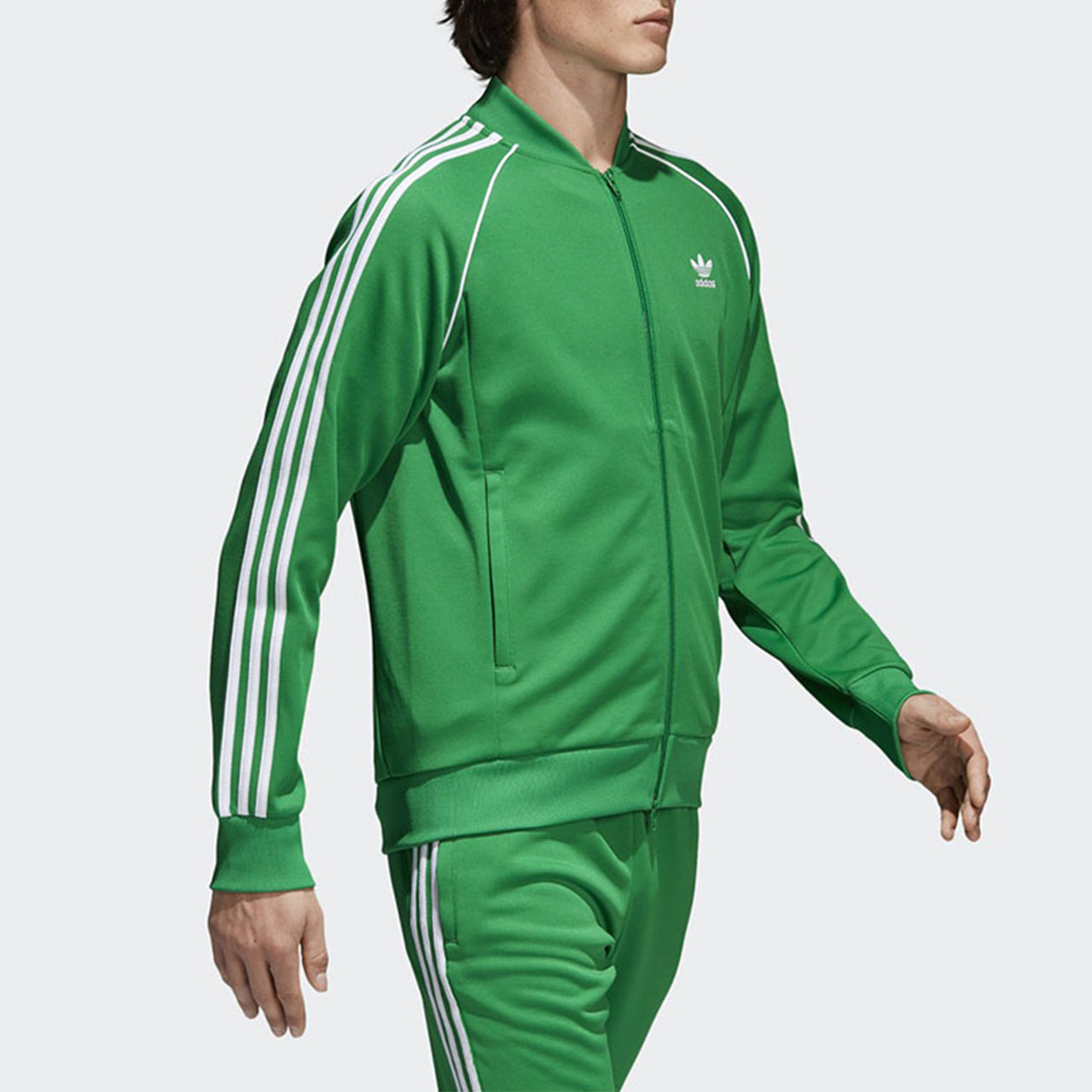adidas originals Zipper Sports Jacket Green CW1259
