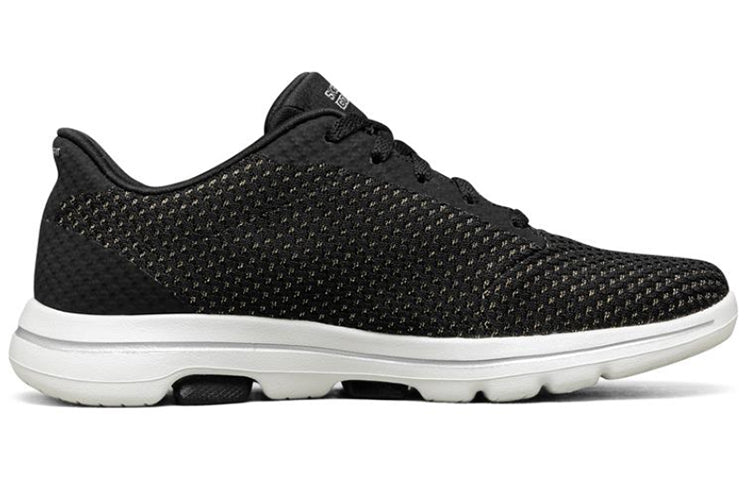(WMNS) Skechers Go Walk 5 Running Shoes Black 124021-BKGD