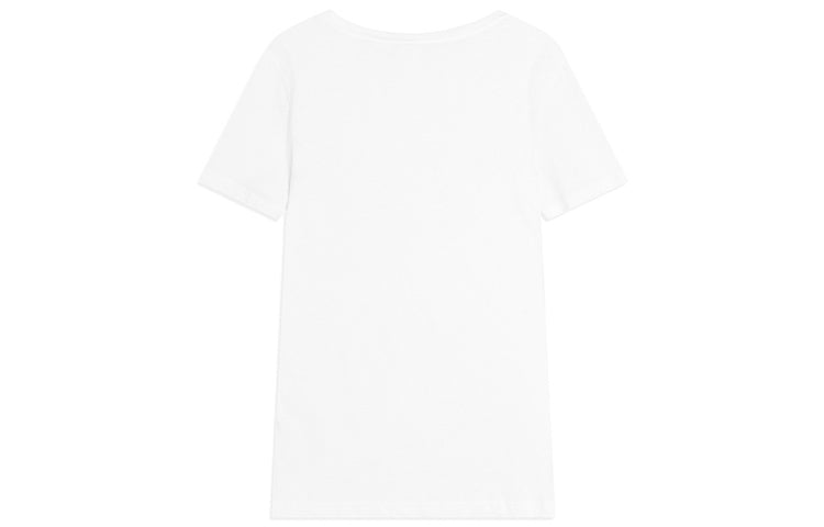 (WMNS) adidas Metallic Logo Training Short Sleeve White CD1956