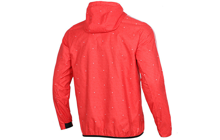 adidas Wb Aop 3s Woven Casual Sports Hooded Jacket Red DW4623