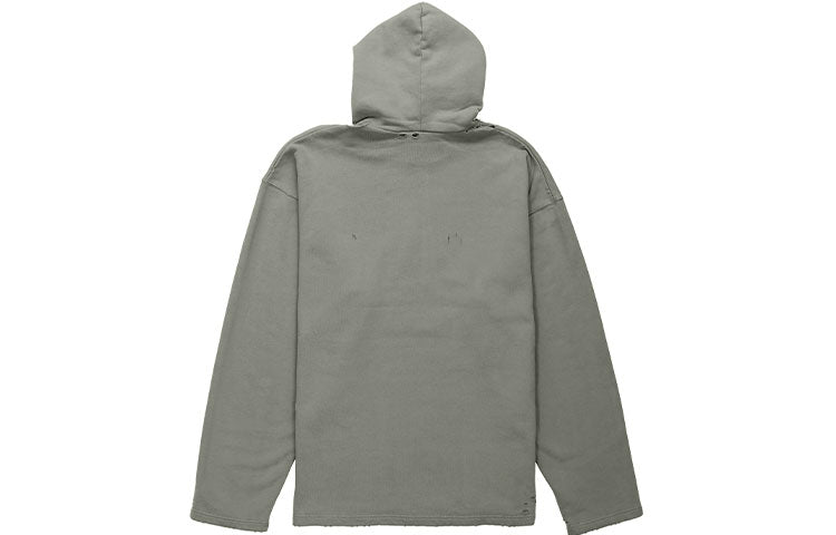 Balenciaga Blurred Logo Distress Hoodie 'Grey' 661711TKVD68174