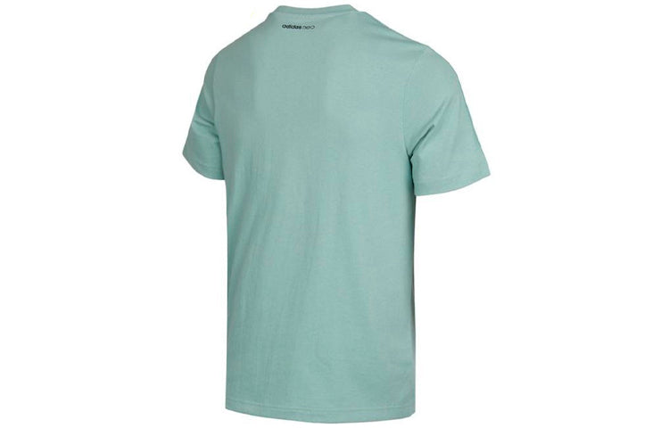 adidas neo Printing Sports Round Neck Short Sleeve Green GR6920