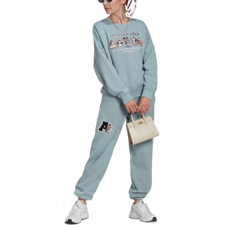 (WMNS) adidas Loose Disney Sweatshirt 'Teal' HL9057