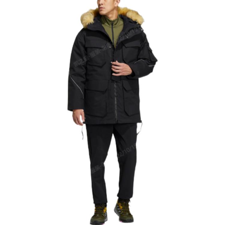 adidas Originals Mid Down Jacket 'Orbit Green Black' HM9698