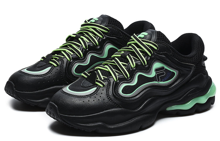 (WMNS) FILA FUSION Palatte Sneakers 'Black Green' T12W231119FBG