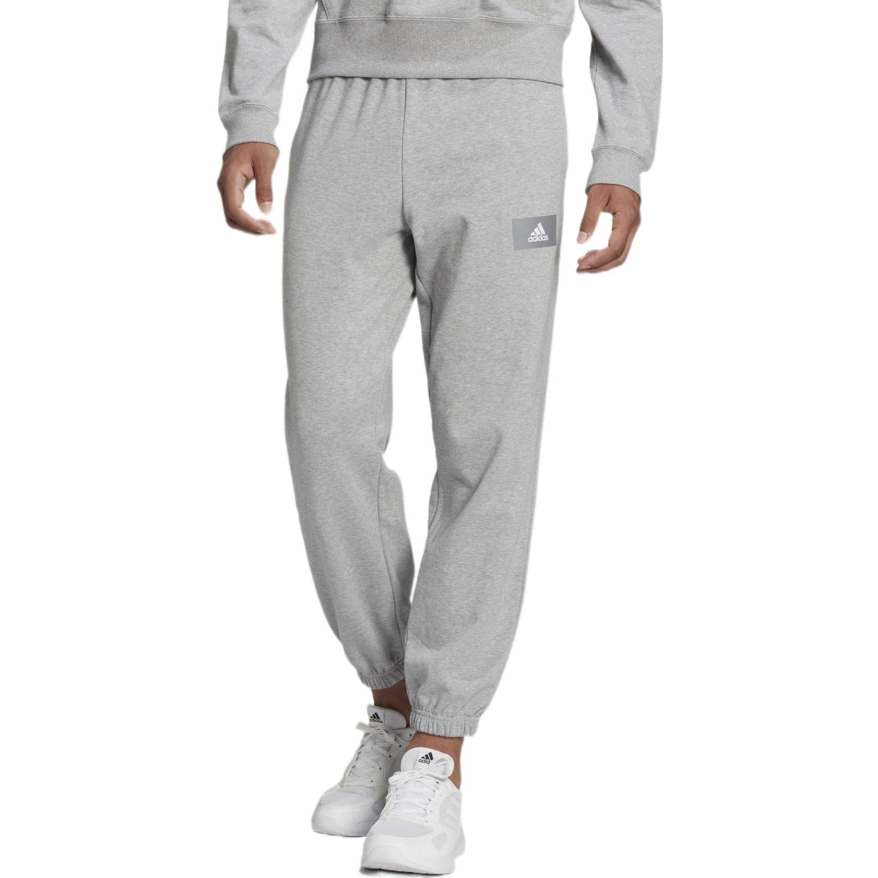 Men's adidas Fv Pt Solid Color Bundle Feet Casual Sports Pants/Trousers/Joggers Autumn Medium Hemp Grey HE4341