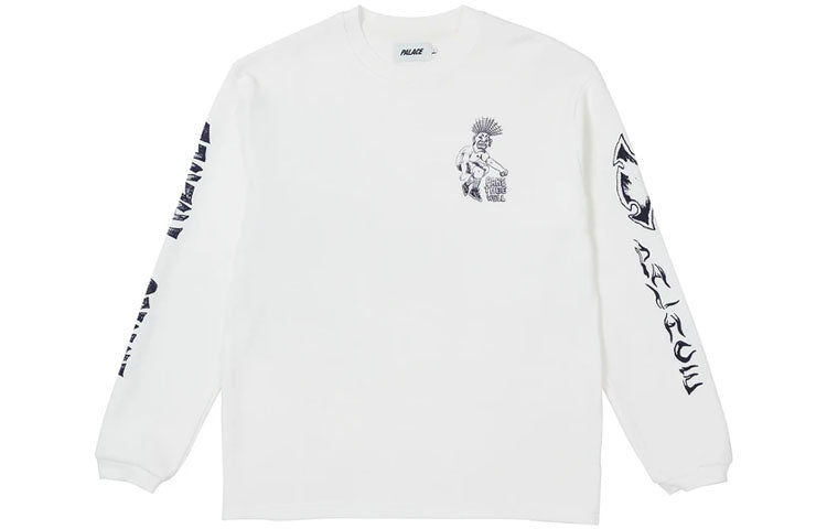 PALACE x Lotties Crossover Skeleton Alphabet Pattern Round Neck White P20ES032