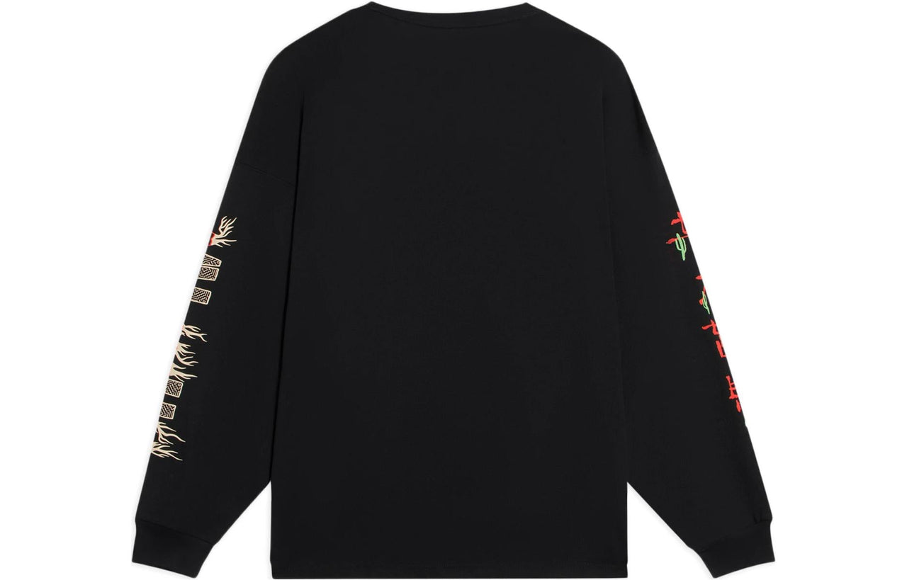 Li-Ning BadFive Graphic Long Sleeve T-shirt 'Black' AHSS727-3