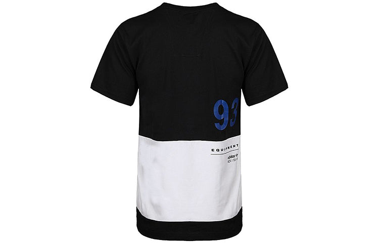 adidas originals EQT Colorblock Round Neck Short Sleeve Black White Colorblock DH5231