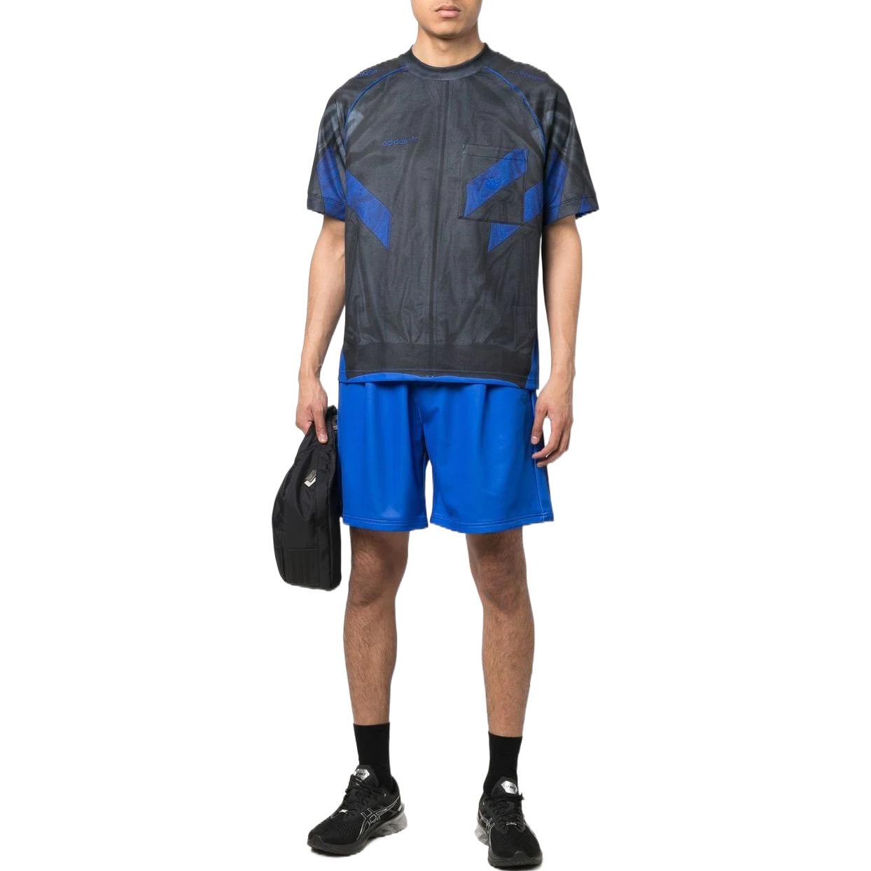 Men's adidas originals Design Drawstring Lacing Straight Shorts Colorblock HC0425