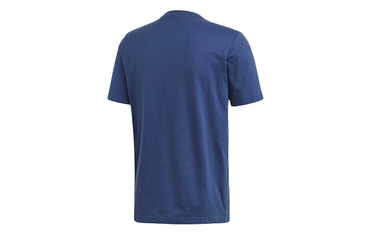 adidas E 3S Tee Training Sports Round Neck Short Sleeve Blue FM6228