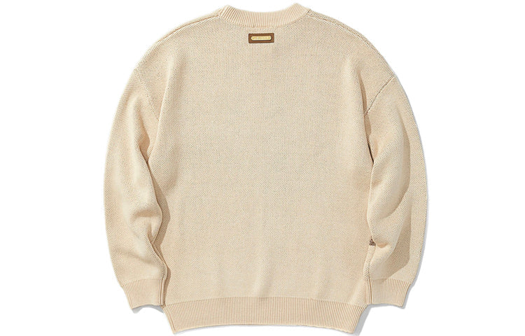 Li-Ning BadFive Jiangzuo Romantic Crew Neck Sweater 'Beige' AMBR085-1