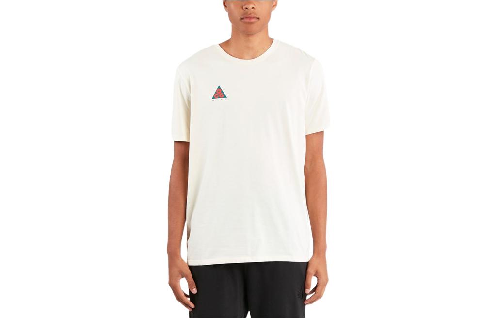 Men's Nike ACG Back Alphabet Printing Short Sleeve White T-Shirt AQ3951-258