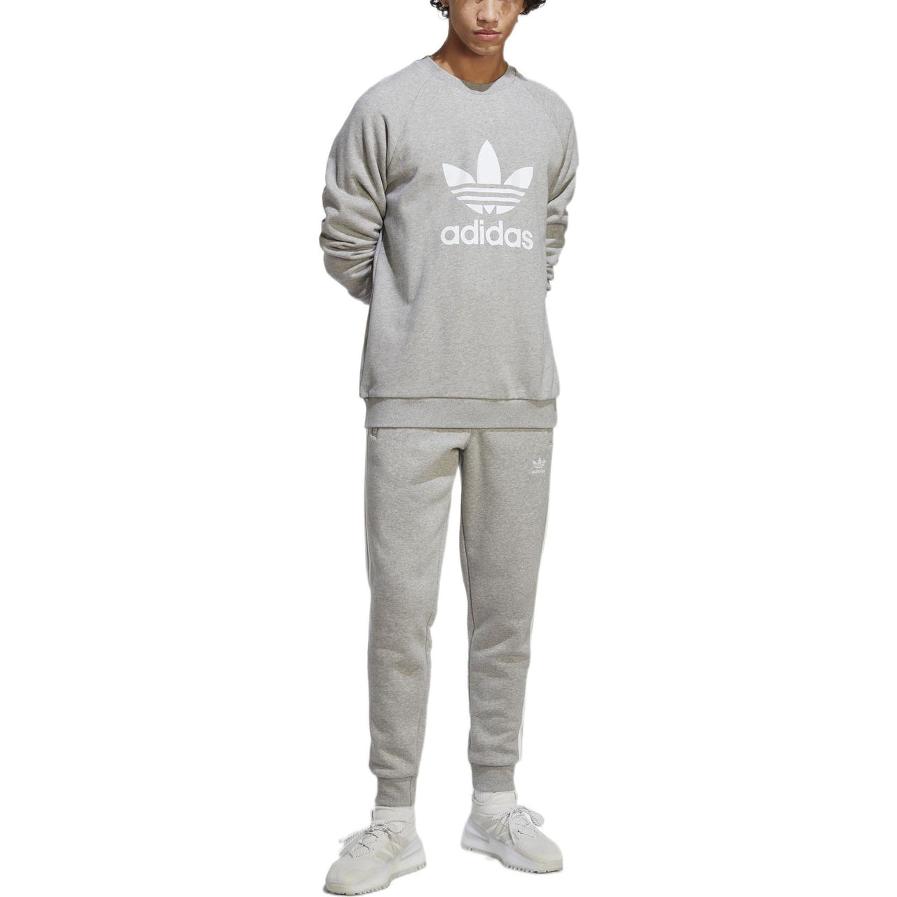 adidas originals Adicolor Classics Trefoil Crewneck Sweatshirt 'Grey' IA4857
