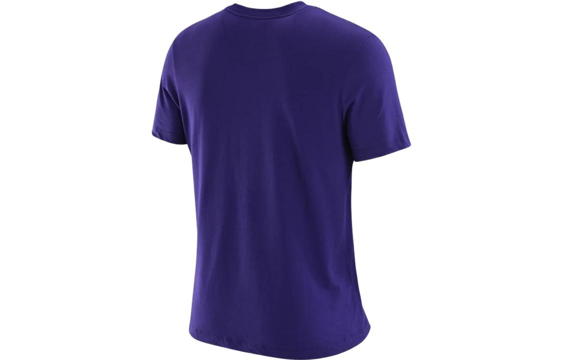 Men's Nike Logo Alphabet Round Neck Short Sleeve Los Angeles Lakers Purple T-Shirt DH6793-547