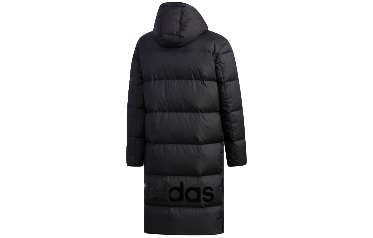 adidas neo High Collar Long Down Jacket Black EI4436