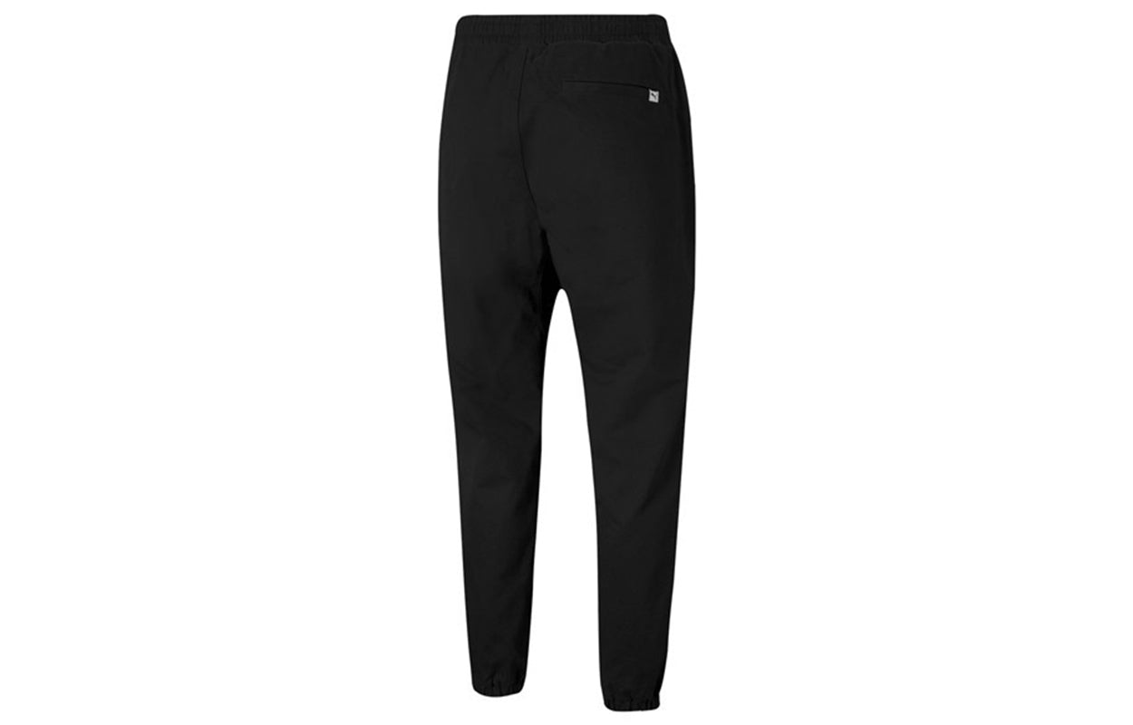 PUMA Downtown Small Logo Pants 'Black White' 531434-01