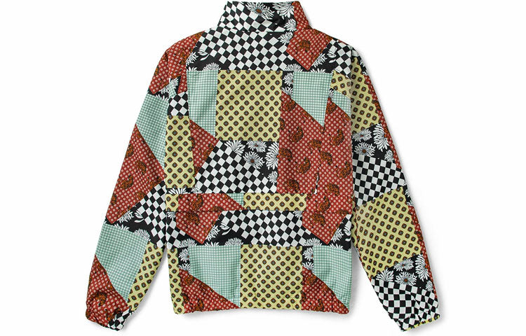 (WMNS) Vans Checkerboard Print Casual Jacket 'Brown Black White' VN0A4RBOZKC