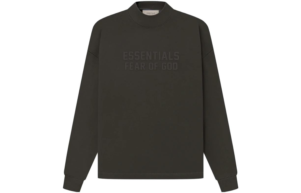 Fear of God Essentials SS23 Relaxed Crewneck Logo Sweater 'Off-Black' FOG-SS23-025