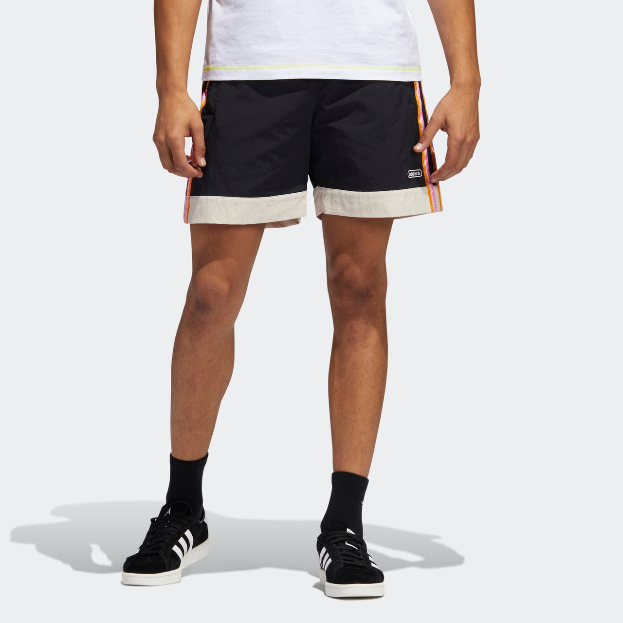 adidas originals Stripe Printing Sports Short Pant Male Black GN3897