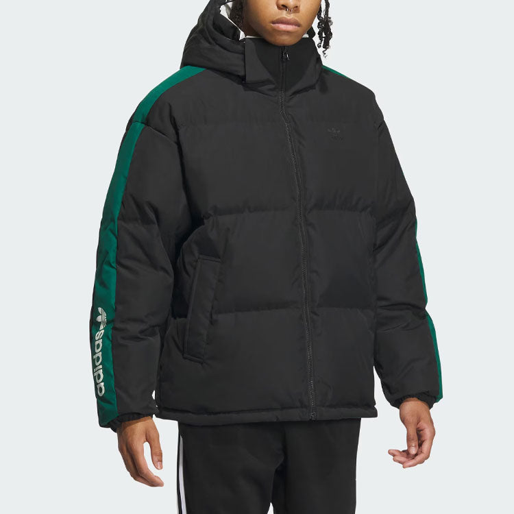 adidas originals Reversible Down Jacket 'Black Green White' IU4827