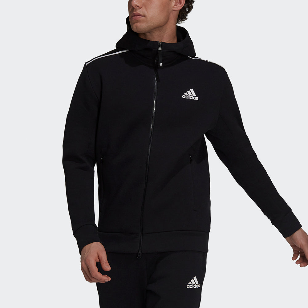 adidas M Zne Hood Logo Printing Sports Hooded Jacket Black GT9780