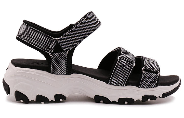 (WMNS) Skechers D Lites Sandals Black 31657-BLK