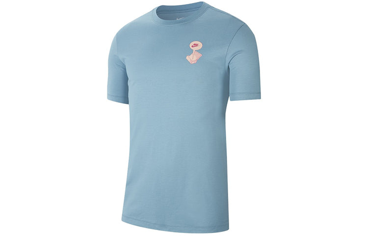 Nike As Men's Nike Sportswear Tee Shoe Box Printing Male Blue CT6869-424
