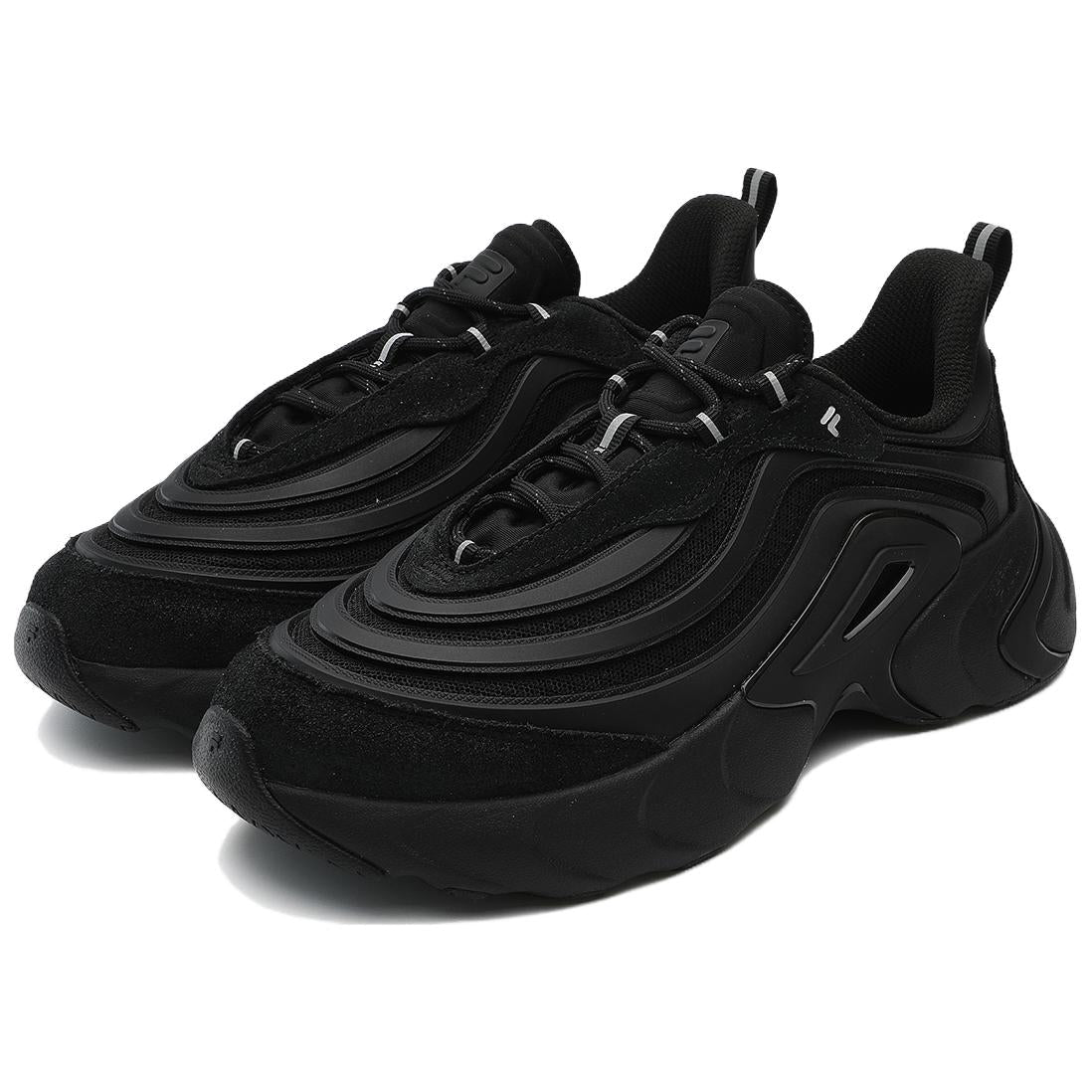 (WMNS) FILA FUSION Ray 4 Sneakers 'Black' T12W331108FBK
