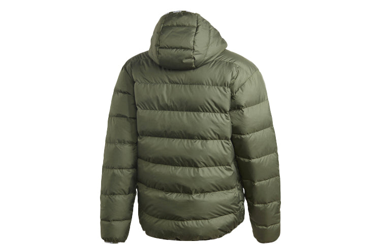 adidas originals Back Large logo Reversible Sports Outdoor Stay Warm Down Jacket Basic Green GE1300