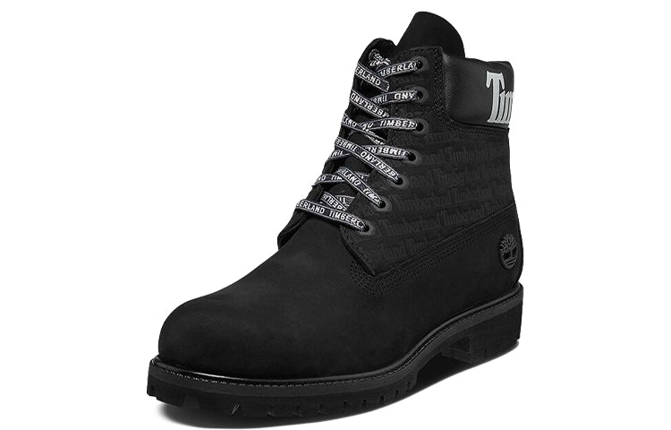 Timberland 6-Inch Premium Logo Wide-Fit Boots 'Black Nubuck' A1TUW