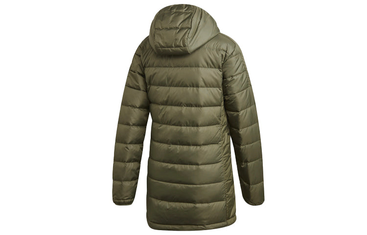 (WMNS) adidas Light Down Hooded Parka 'Legacy Green' GH4591