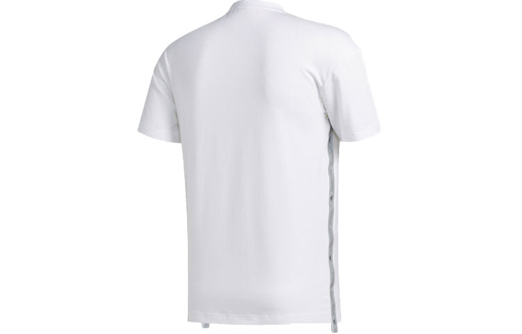 adidas M Gfx T Prime Solid Color Side Sports Stylish Round Neck Short Sleeve White FT2789