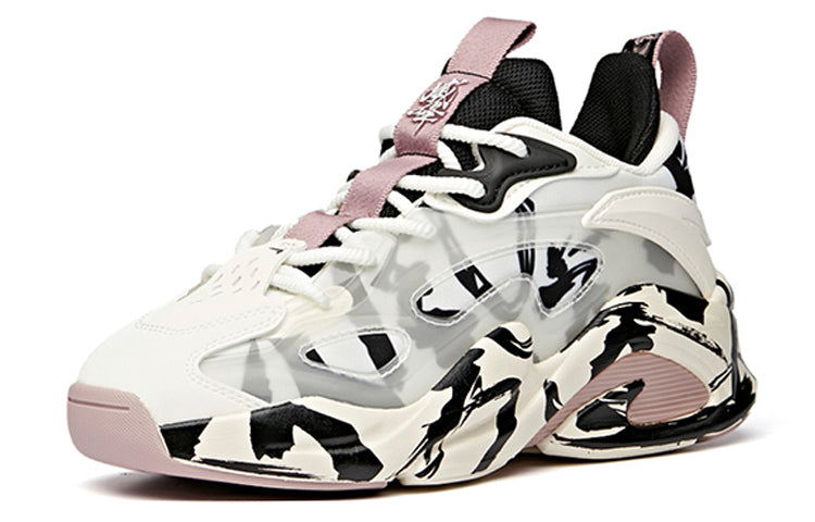 (WMNS) ANTA Badao Wey Feng 'Black White' 122048081-4