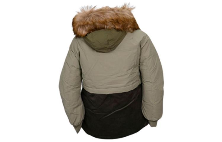 (WMNS) Converse Premium Fashion Mid Down Jacket 'Army Green' 10023726-A02