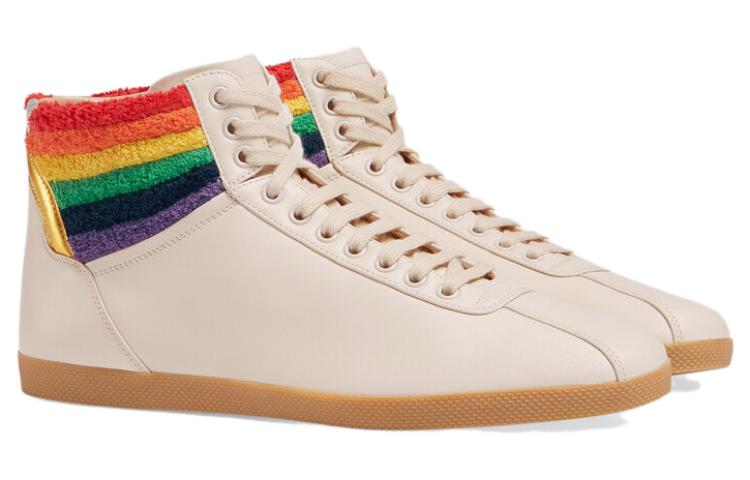 Gucci Lace Up High Top 'Rainbow Heel Collar' 473375-DOPO0-9080