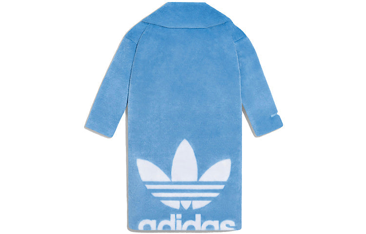 adidas originals x Ivy Park Crossover Plush Long Large Jacket Couple Style Blue H18983