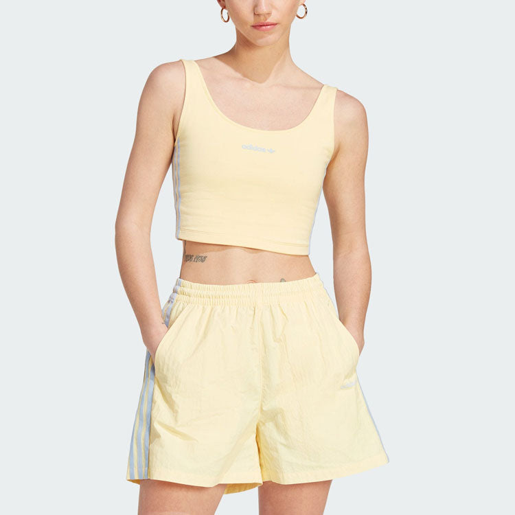 (WMNS) adidas Island Club Crop Tank 'Yellow' IT8157