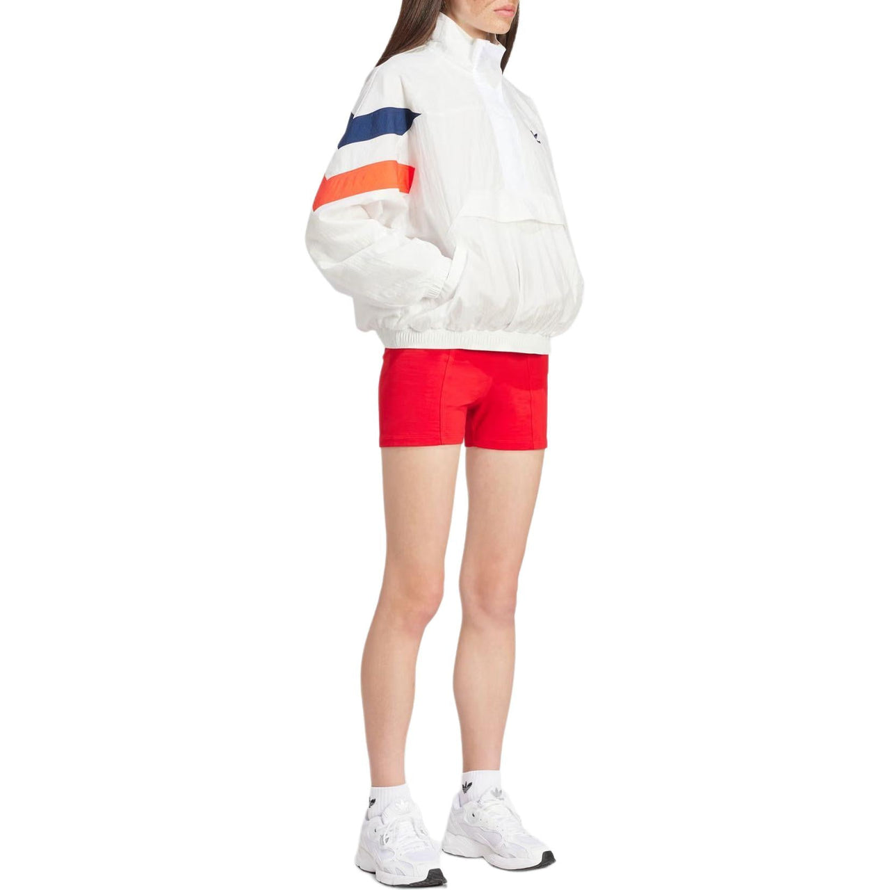 (WMNS) adidas 1/2 Zip Windbreaker Asia Sizing 'White' IS2320