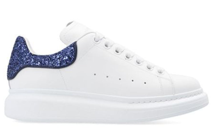 (WMNS) Alexander McQueen Oversized Sneaker 'White Navy Glitter' 558945WIA4Y9095